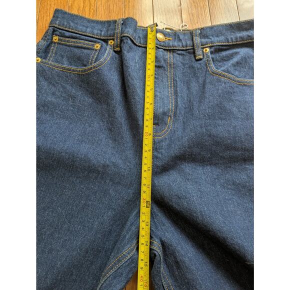 Tory Burch High Rise Straights Jeans Dark Wash Size 32 Excellent Condition - Picture 7 of 9